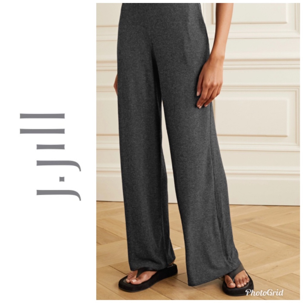 New! J Jill Grey Straight Wide Leg Stretch Pants